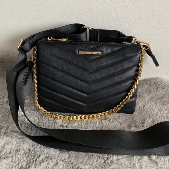 Aldo Kosygin Black Quilted Crossbody Evening Chain Bag - Picture 7 of 14
